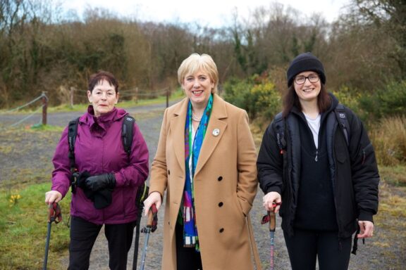 Minister Humphries with hikers