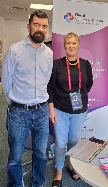 Minister is pictured with Ruth Bannon. She is the Outreach and Community Volunteer Officer in Fingal Volunteer Centre.